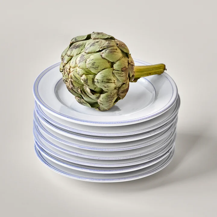 Nicolas Vahé - Bistro Teller Ø 21 cm, blau / weiß 