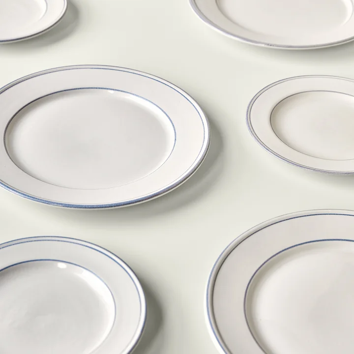 Nicolas Vahé - Bistro Teller, blau / weiß