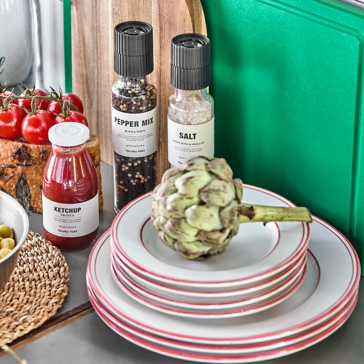 Nicolas Vahé - Bistro Teller, rot / weiß