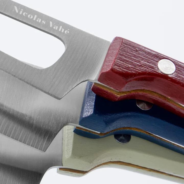 Nicolas Vahé - Käsemesser, weiß / blau / rot (3er-Set)