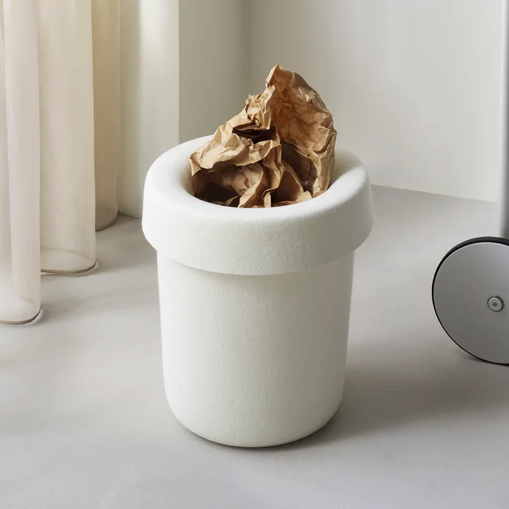 Normann Copenhagen - Hide Büroabfalleimer, cream