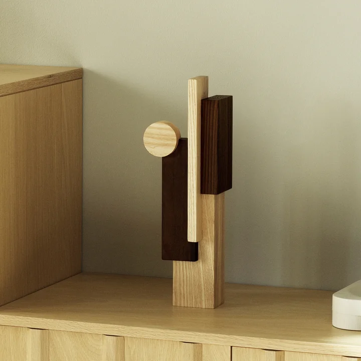 Normann Copenhagen - Join Skulptur, L, Esche / Esche verkohlt