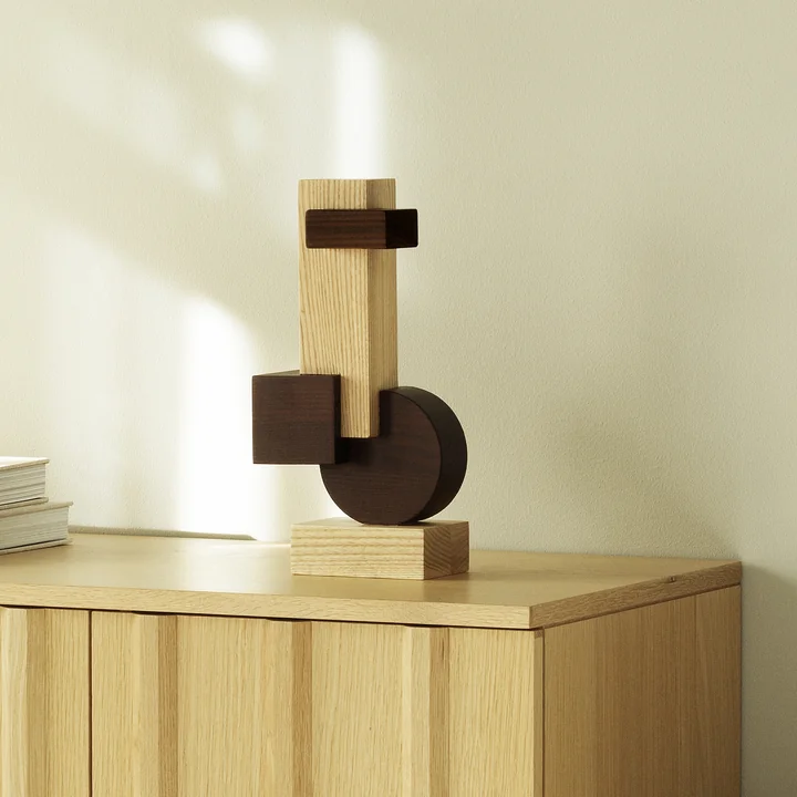 Normann Copenhagen - Join Skulptur, M, Esche / Esche verkohlt