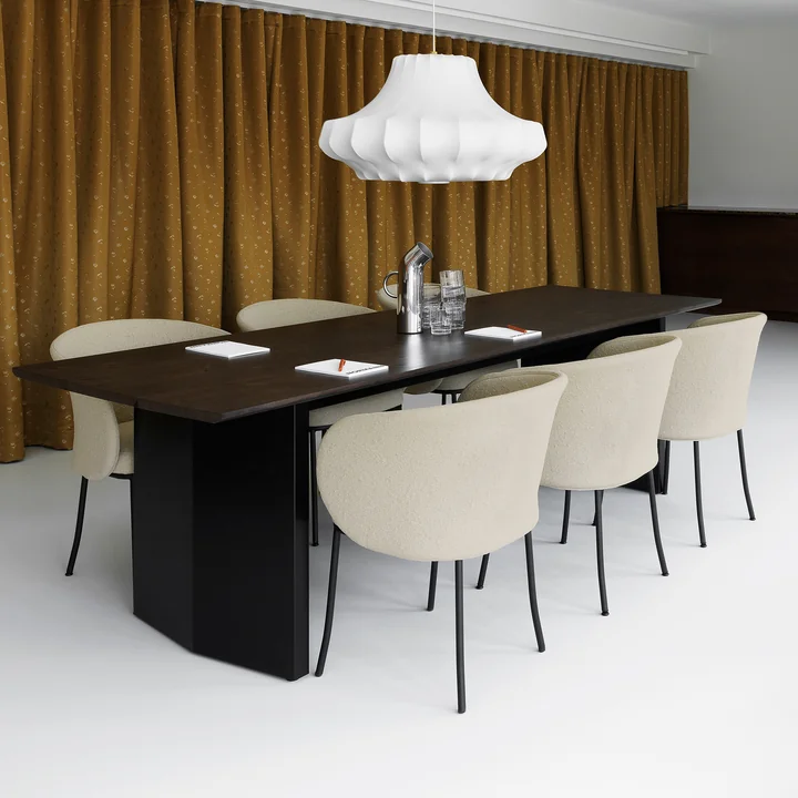 Normann Copenhagen - Knit Armlehnstuhl, schwarz / sand