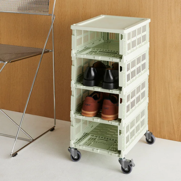 HAY- Rollcontainer, mint, recycled
