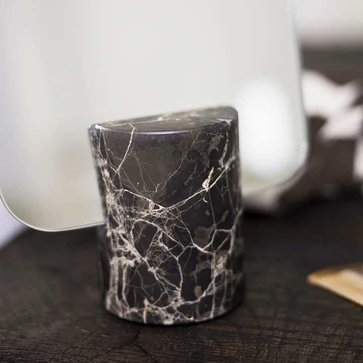 Mette Ditmer - Marble Spiegel, 18 x 30 cm, Ø 8 cm, braun