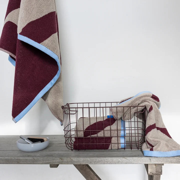 Mette Ditmer - Nova Arte Handtücher, wein / sand 