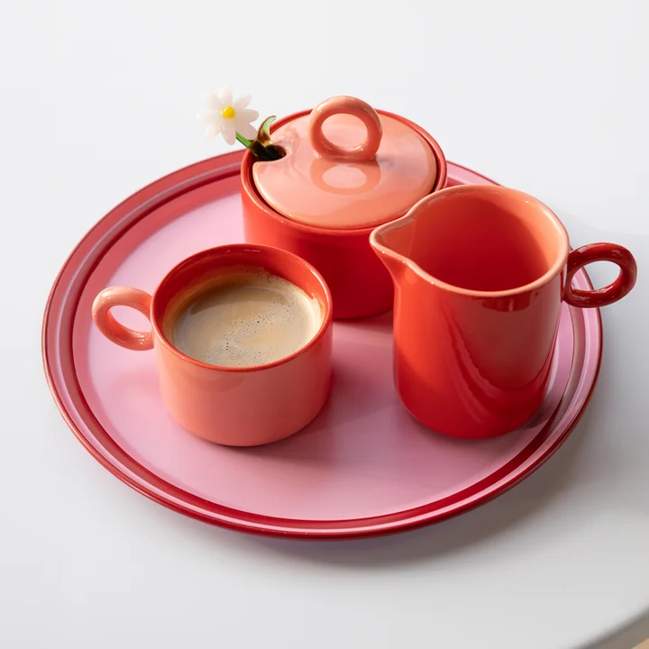 &klevering - Vano Tablett, Ø 17 cm, pink