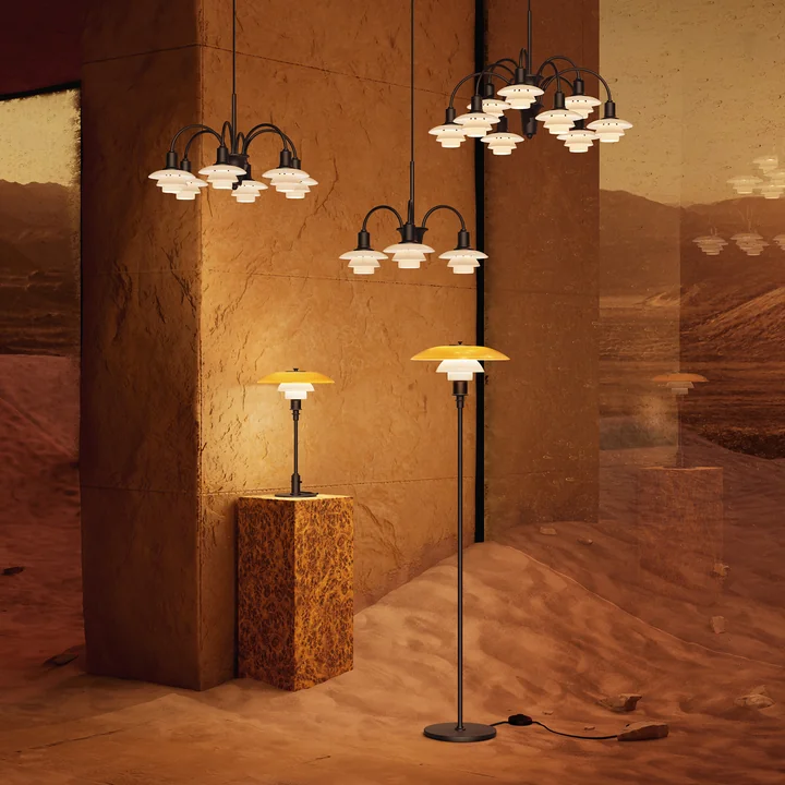 Louis Poulsen - PH 1/1 Kronleuchter Centenary Edition, aged brass / dusty terracotta