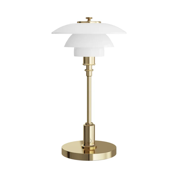 Louis Poulsen - PH 1/1 Portable Akku LED-Tischleuchte, Messing / Opalglas