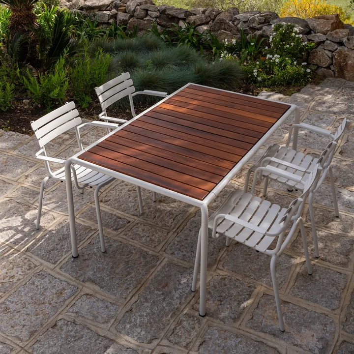 HOUE - AVANTI Outdoor Esstisch, 153 x 83 cm, Esche / muted white
