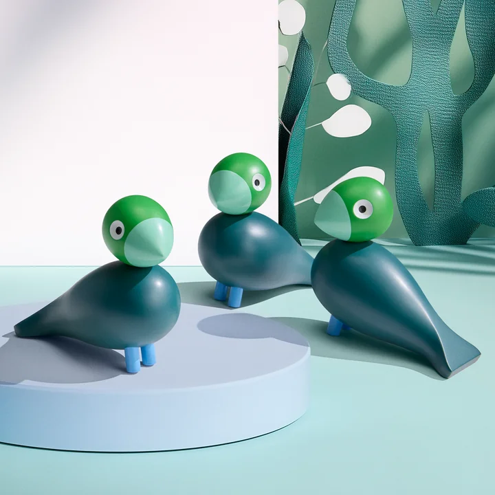 Kay Bojesen - Singvogel Flora, Year Bird 2026, dunkelgrün