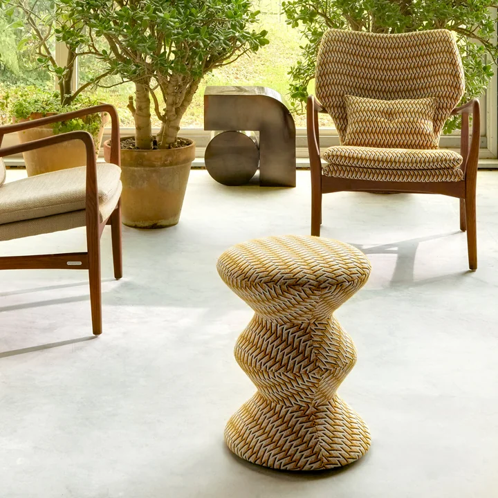 POLSPOTTEN - Zig Zag Hocker Soft, ocker