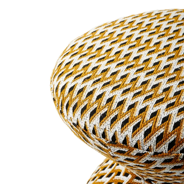 POLSPOTTEN - Zig Zag Hocker Soft, ocker