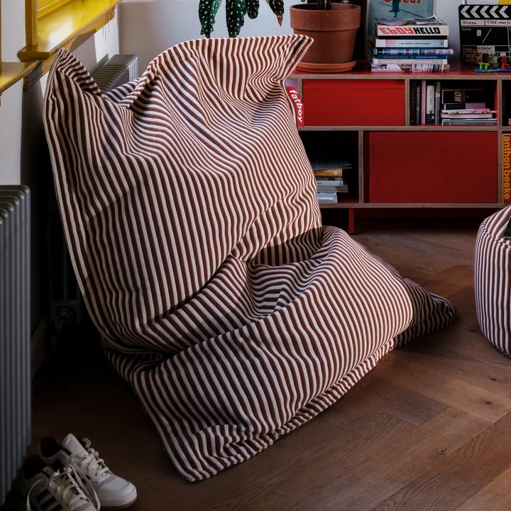 Fatboy - Bezug für Original Slim Terry Sitzsack, cognac/cream