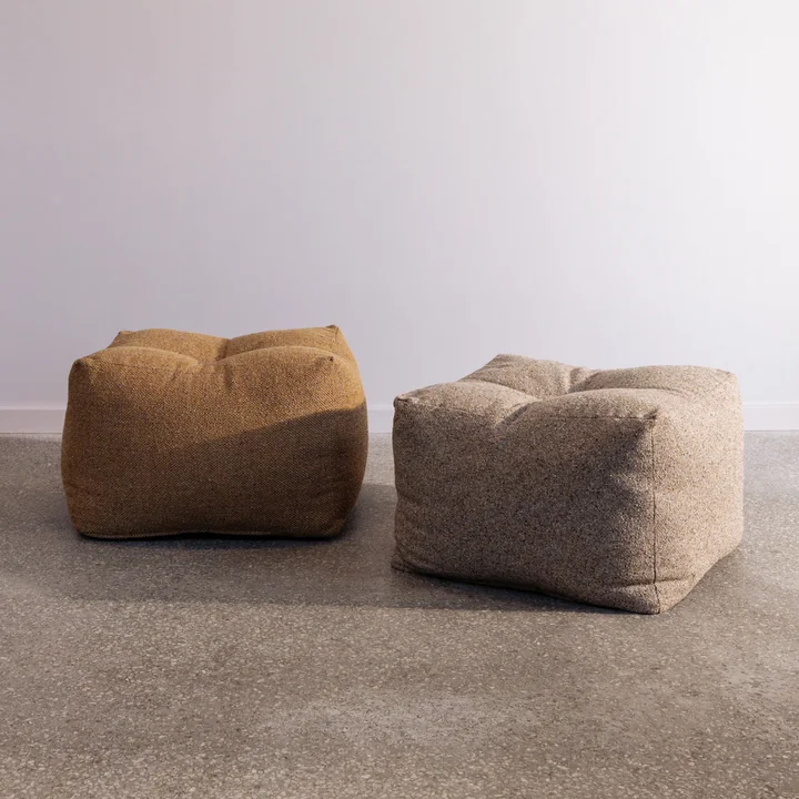 Karup - Buddy Kids Pouf, 50 x 50 cm, golden ochre (643) und warm sand (641)
