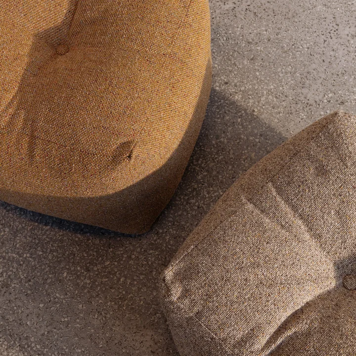 Karup - Buddy Kids Pouf, 50 x 50 cm, golden ochre (643) und warm sand (641)