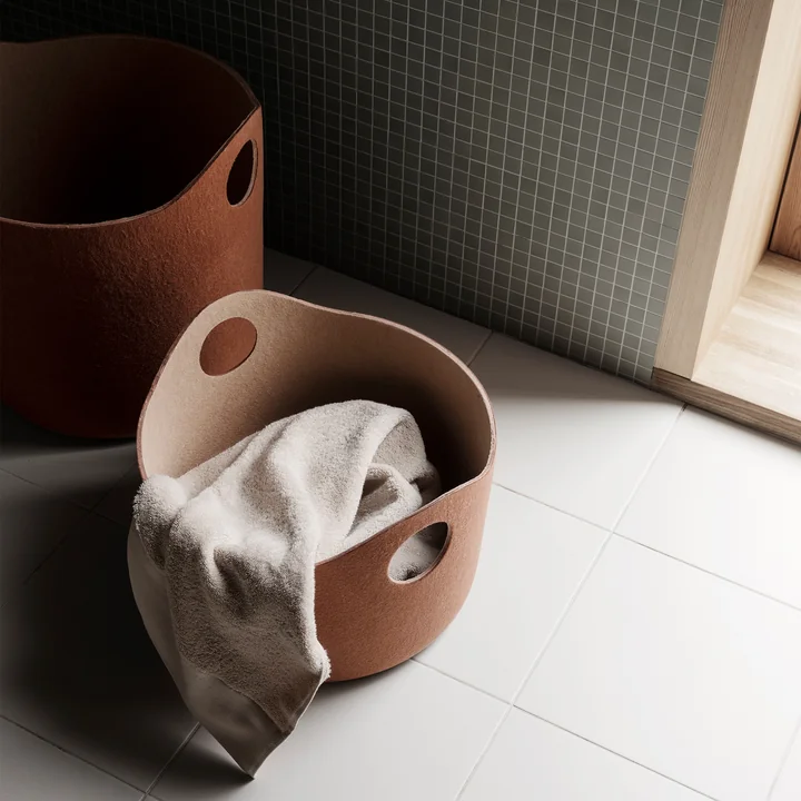 Blomus - Tiggy Filz-Aufbewahrungskorb S, rustic brown / tan