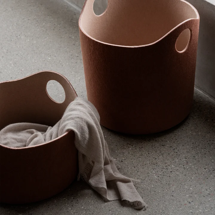 Blomus - Tiggy Filz-Aufbewahrungskorb S, rustic brown / tan