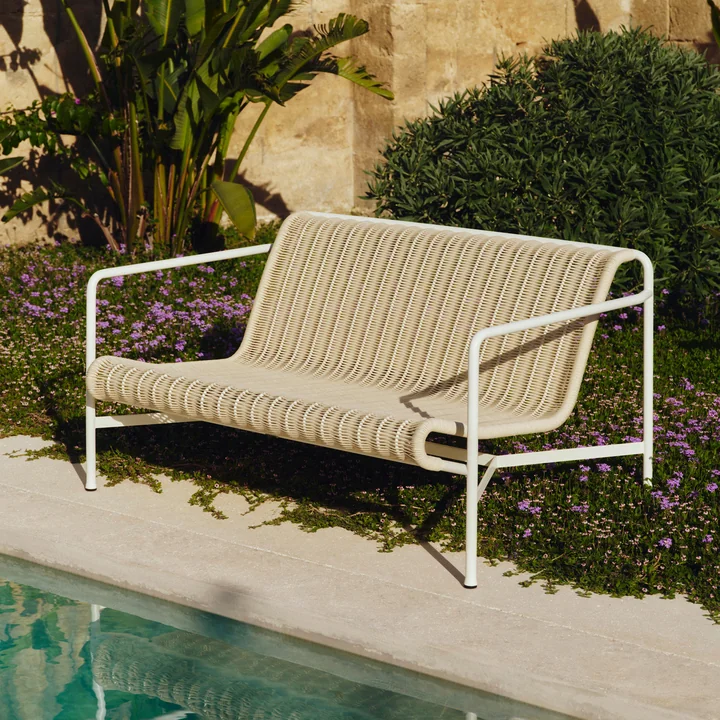 HAY - Palissade Cord Lounge Sofa, cremeweiß