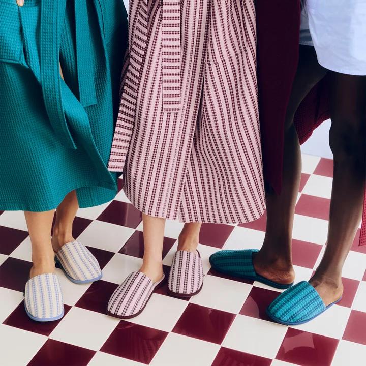 HAY - Waffle Hausschuhe, stripe