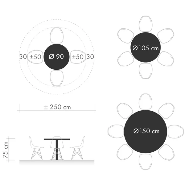 Gartentische - runde Esstische