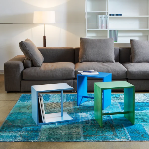 wb form - Ulmer Hocker, blau / grün