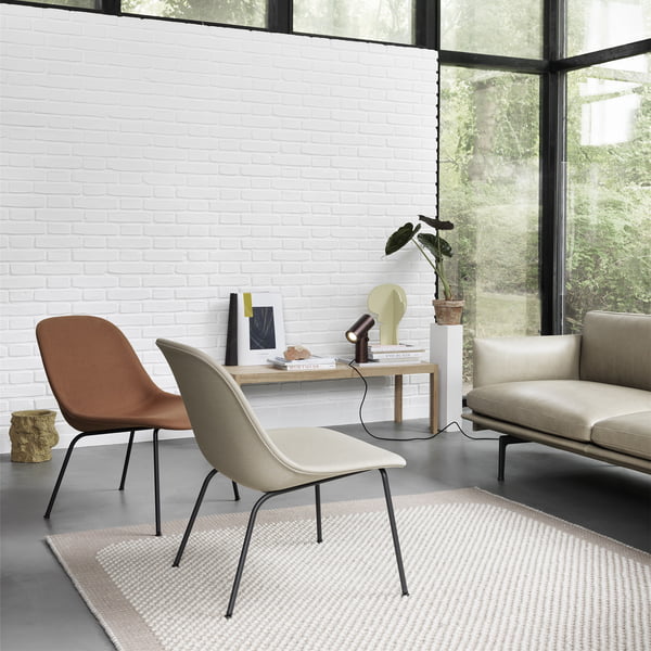 Fiber Lounge Chair Tube von Muuto im Wohnzimmer