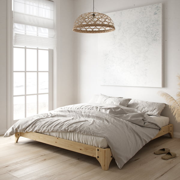 Elan Bett Natur von Karup Design im Schlafzimmer