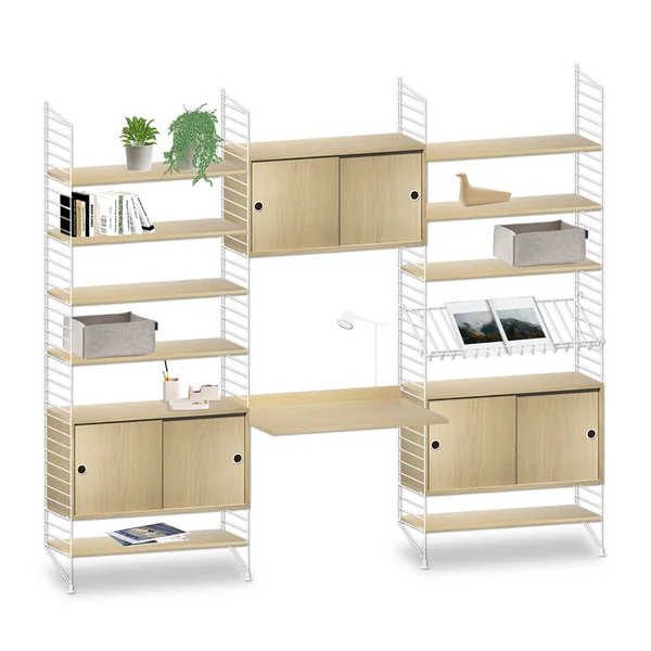 Arbeitsecke einrichten - Gästezimmer String Regal