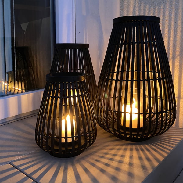 Collection - Bambus Windlichter, schwarz