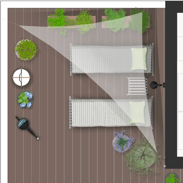 Dachterrasse mit Sonnenliegen gestalten