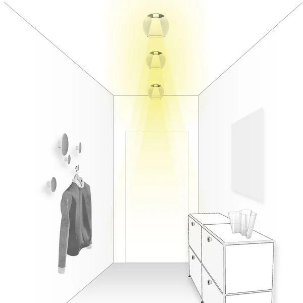 Grafik Deckenleuchte Flur