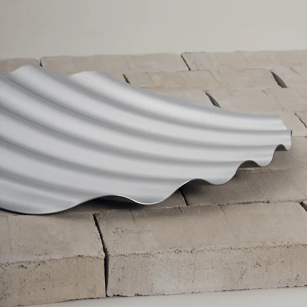 Wave Tablett von Muuto in Edelstahl