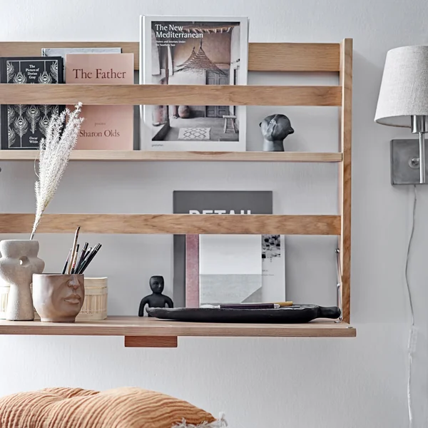 Hank Sekretär, 10 x 80 cm von Bloomingville in Eiche natur