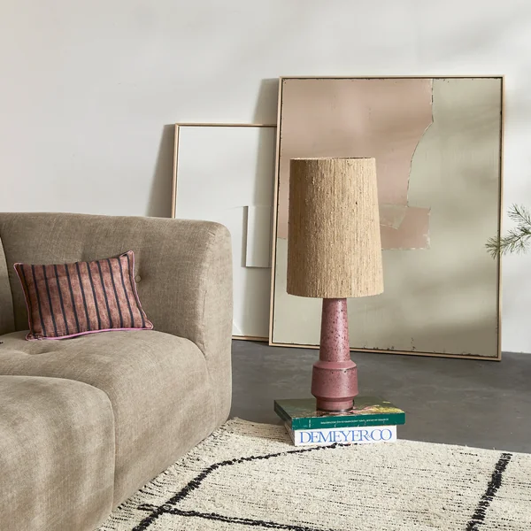 Abstraktes Gemälde von HKliving in der Ausführung olive / nude