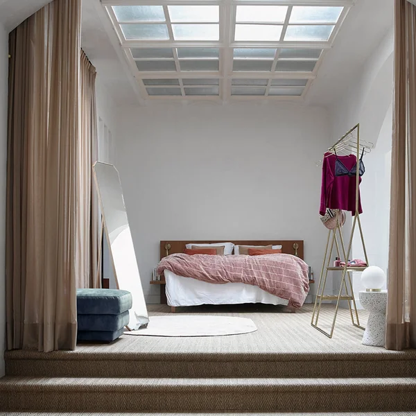 HKliving - Messing  -Standspiegel - PUK - Standspiegel