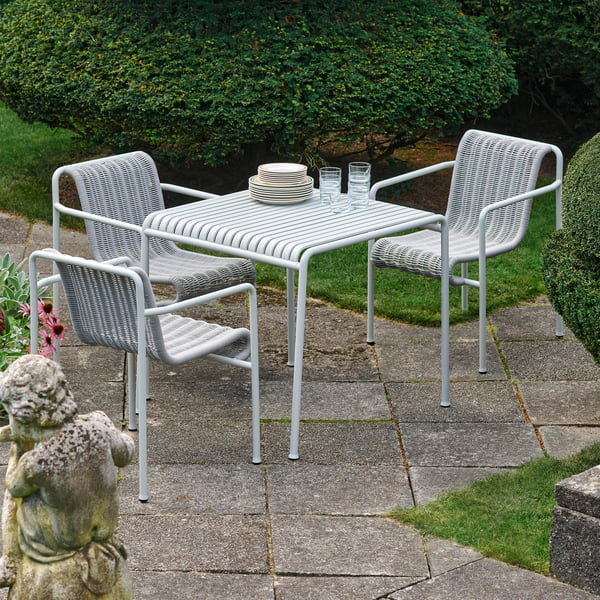 Hay - Palissade Cord Dining Armchair, sky grey