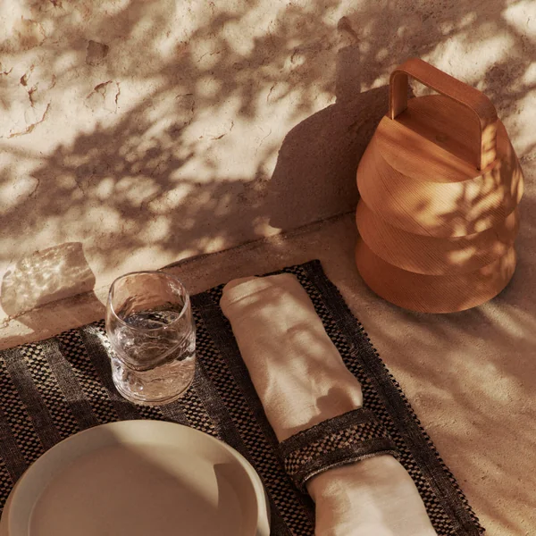 Ferm Living - Luver LED Tischleuchte mit Akku, natur