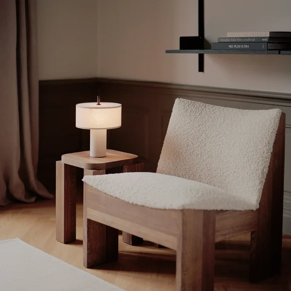 New Works - Margin Portable LED Tischleuchte mit Akku, beige